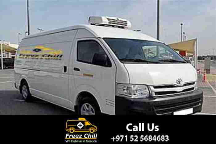 Freezer van for rent in Dubai