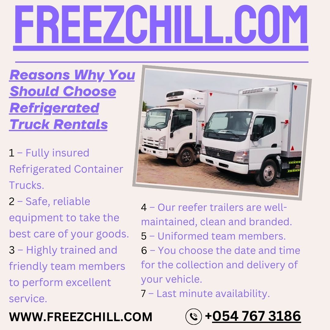 The Best Options for Freezer Van Rent in Dubai